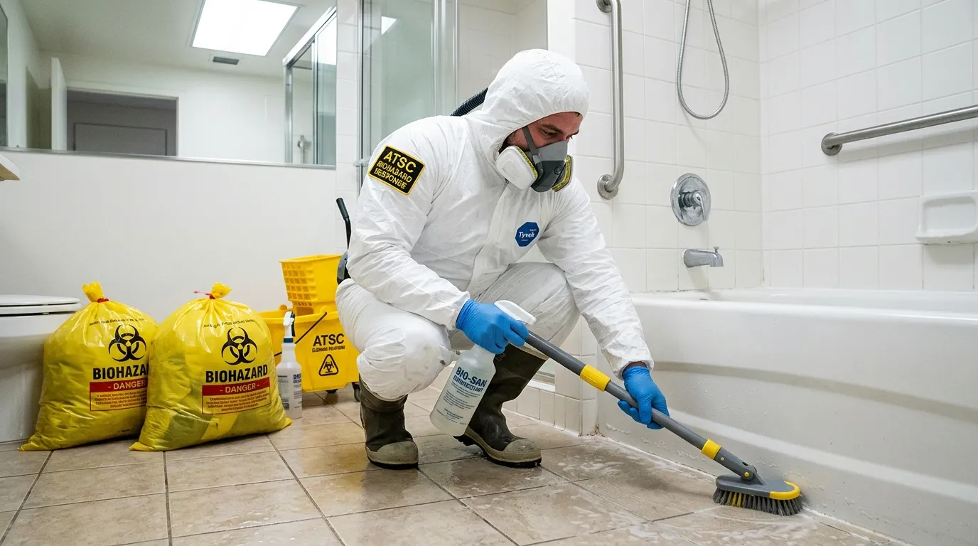 Decontamination equipment deployed for Blood Cleanup in Beach Park